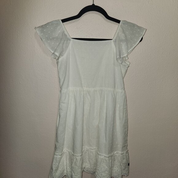 GAP White Eyelet Casual Kids Dress (Size L/10-12) - Picture 3 of 8